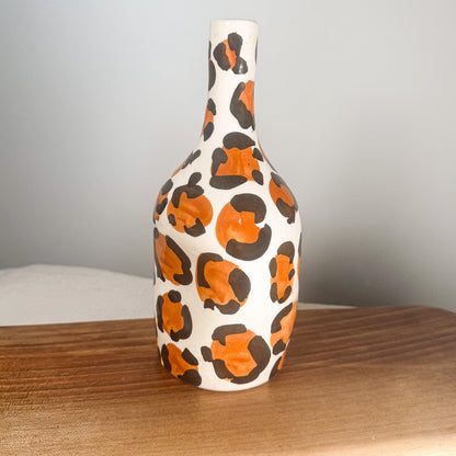 Vase bouteille Qenina léopard