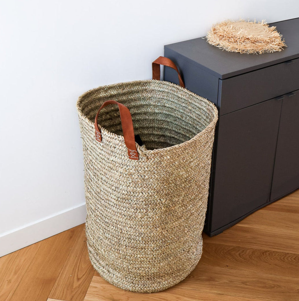 paniere anse en cuir salon