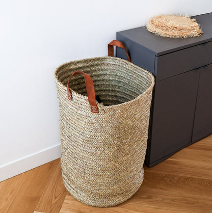 paniere anse en cuir salon